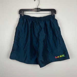 Surf Gear Vintage Long Teal Shorts